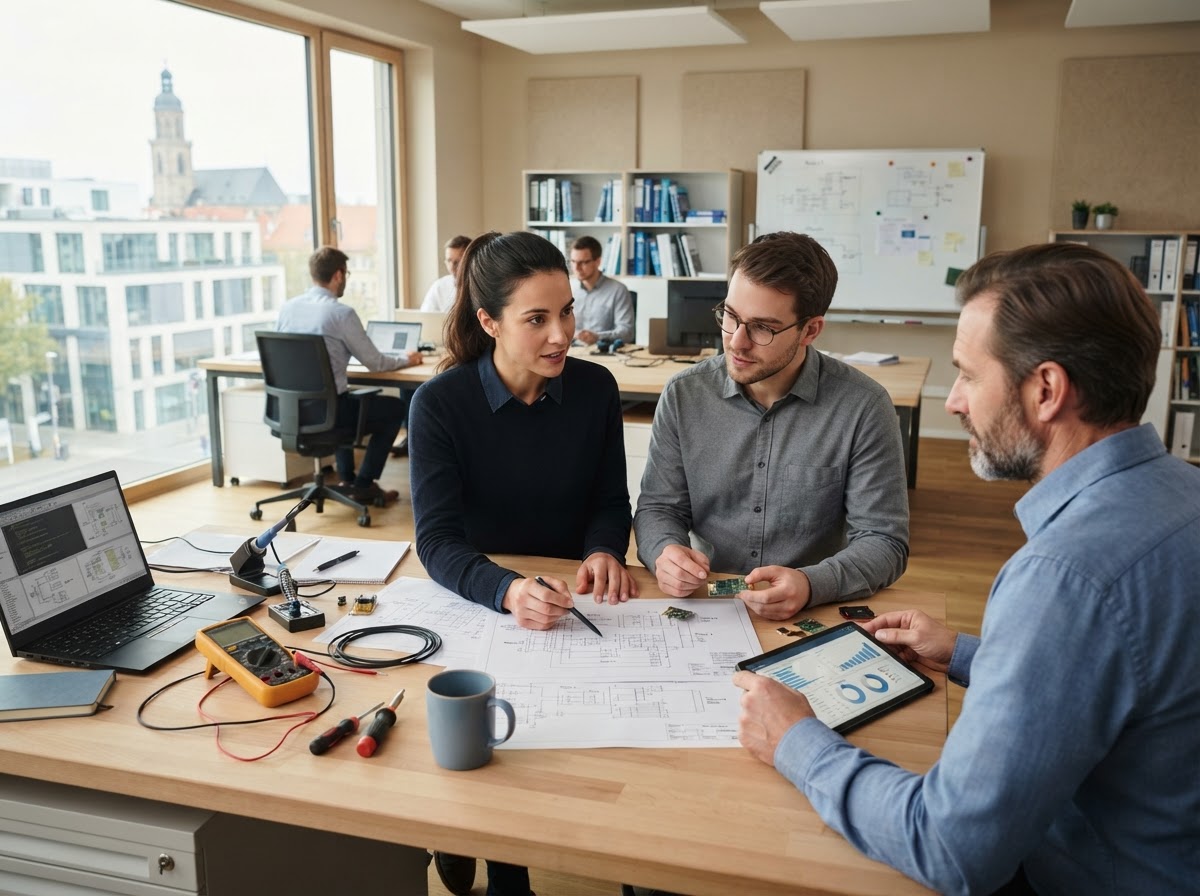 ZhaldruvenoTRX Team bei der Auswertung von Analyseergebnissen am Arbeitsplatz